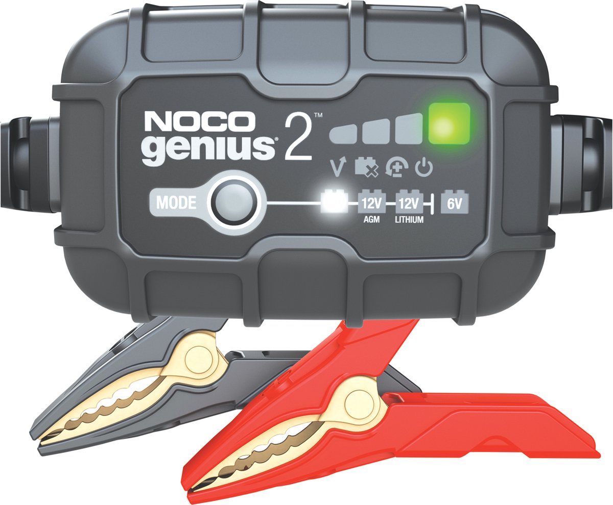 Noco genius 2eu acculader – 2 ampere – 6 12 volt – volautomatisch - laadt en onderhoudt - druppellader