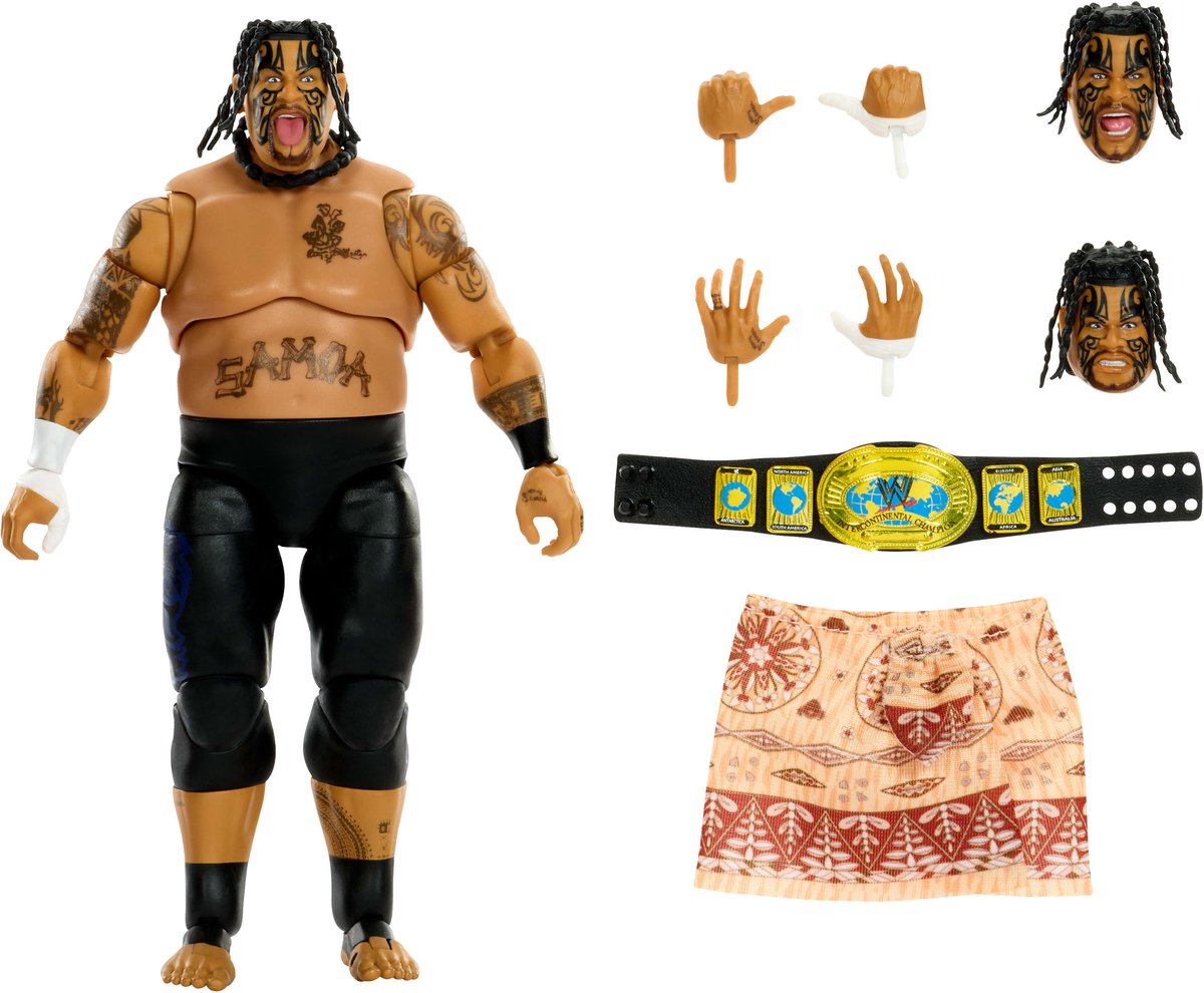 Mattel WWE Action Figure Ultimate Edition Umaga Giocattolo da 6 pollici.