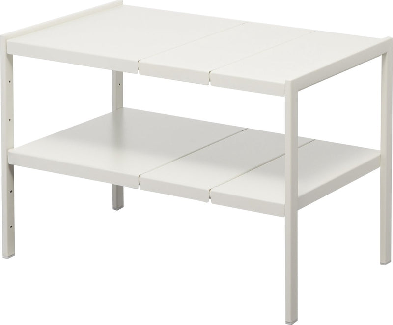Organizer per mobile da cucina Yamazaki estensibile - 2 livelli - torre - bianco