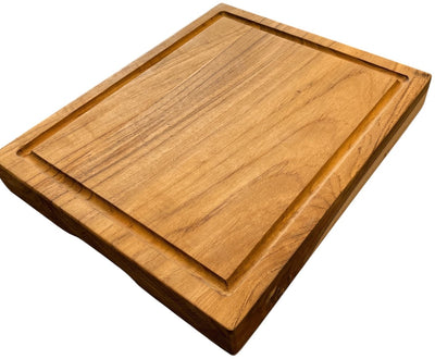 Tagliere culinario Basic - legno di teak - certificato FSC Flegt - sostenibile - 30 x 25 x 4 cm