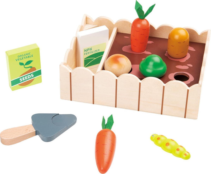 Lelin Toys set da gioco per orto in legno lelin® – giocattoli in legno per giardinaggio e giochi di ruolo – giocattoli educativi – a partire da 2 anni