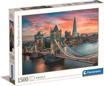 Clementoni - puzzle - 1500 pezzi - london twilight - puzzle per adulti - collezione di alta qualità
