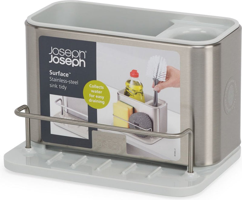 Joseph Joseph - organizer per lavello da superficie - plastica - acciaio inossidabile e beige