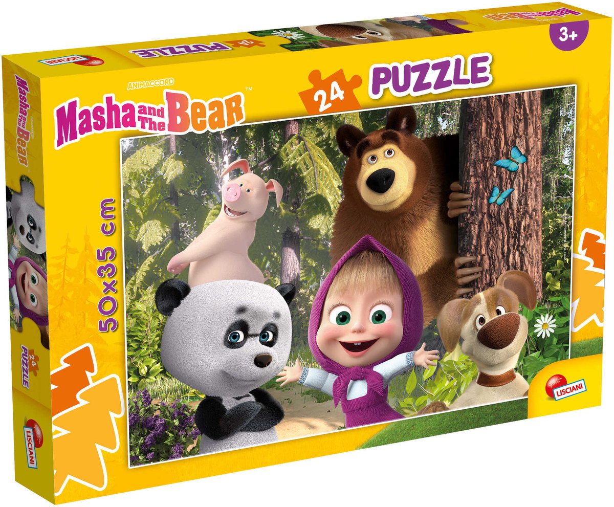 Lisciani masha puzzle plus 24 - diventiamo amici?
