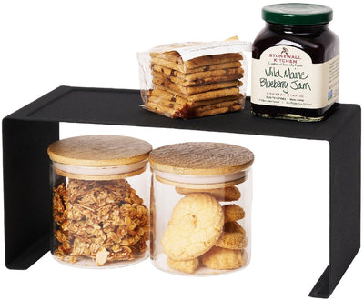 Estante de cocina estrecho y apilable Yamazaki - torre - negro
