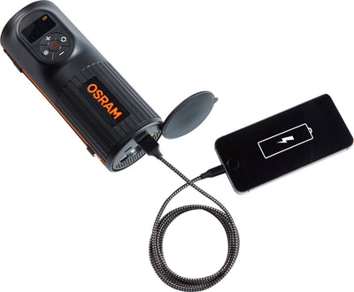 Gonfiaggio pneumatici Osram 2000 incl. banca di potere