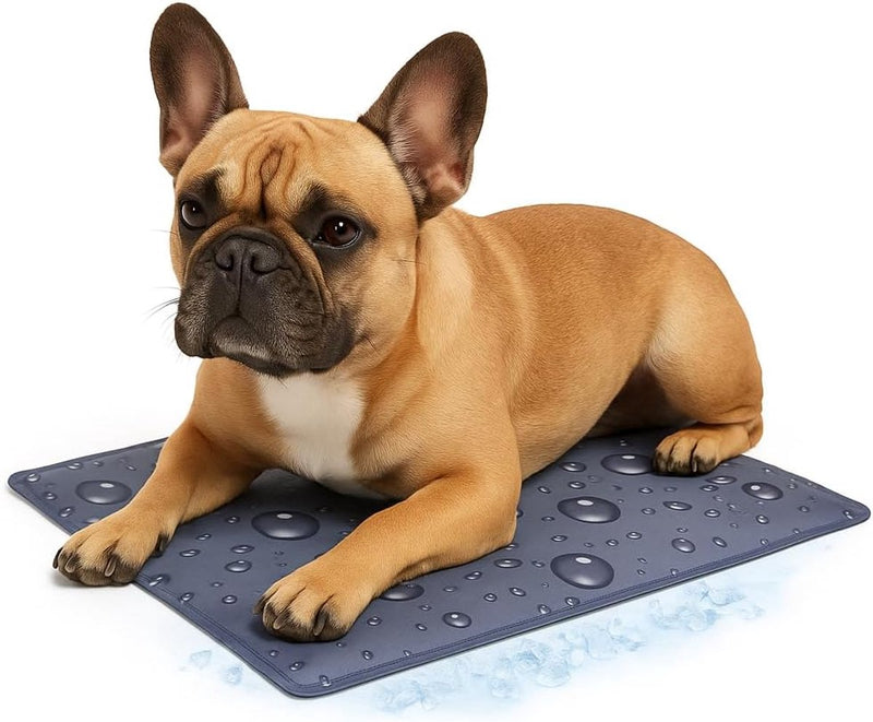 Alfombrilla refrigerante Flamingo para perros - alfombrilla refrigerante para gatos - s - 50x40 cm - gris regaliz - alfombrilla refrigerante autorefrigerante con relleno de gel - impermeable y plegable