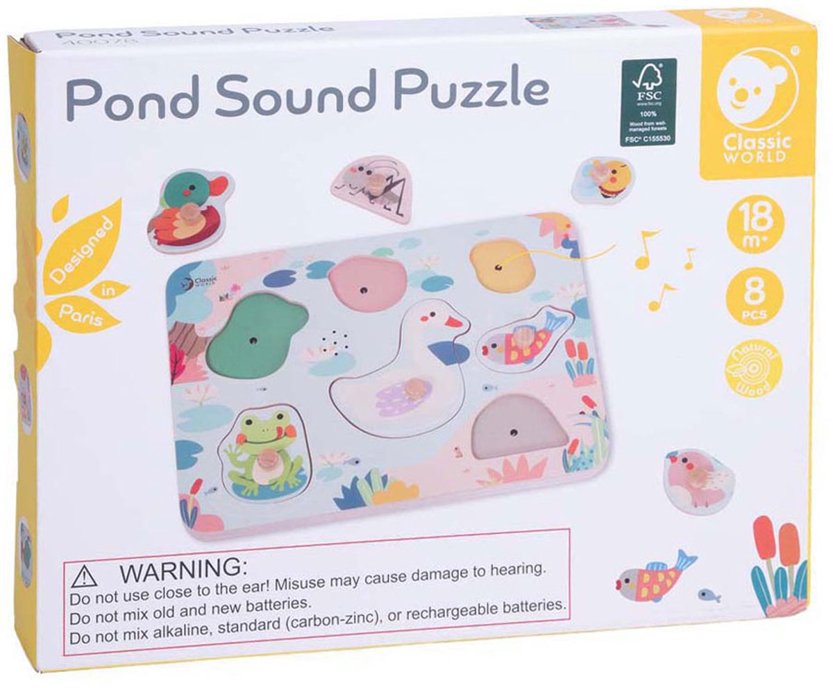 Piscina puzzle in legno dal mondo classico con suono