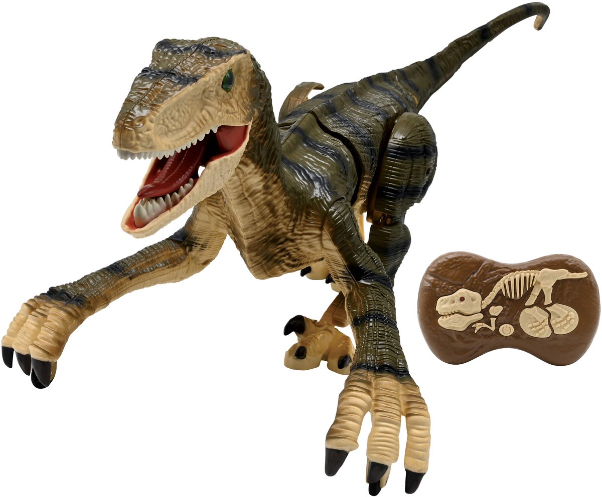 Dinosauro velociraptor Lexibook RC sul telecomando con effetti sonori realistici