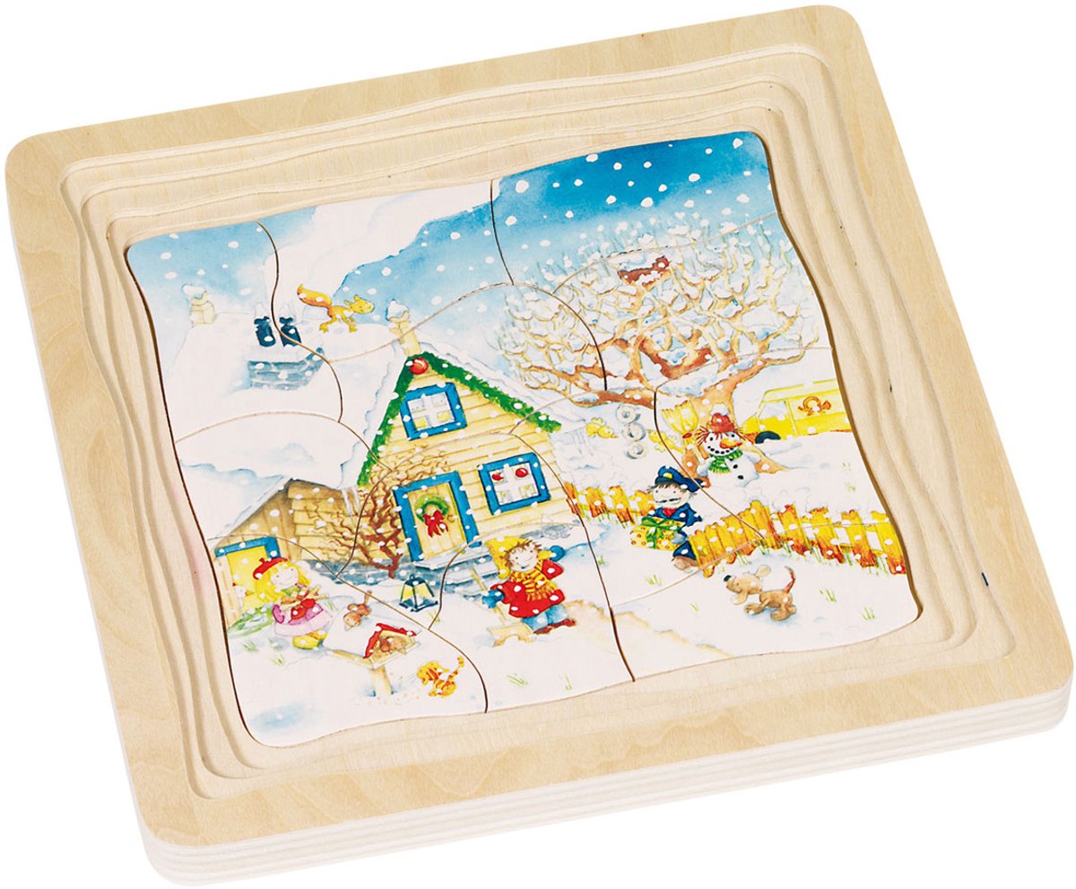Goki 4-layer puzzle seasons, 54st.