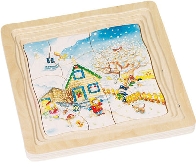 Goki 4-layer puzzle seasons, 54st.