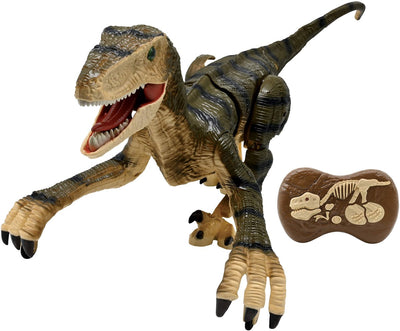 Lexibook RC dinosaurio velociraptor a control remoto con efectos de sonido realistas