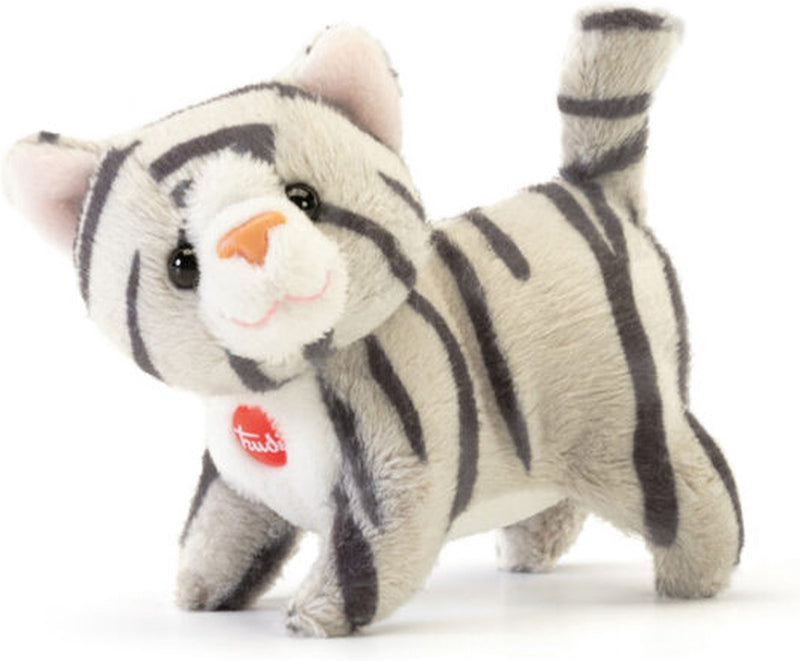 Trudi - dulce colección de peluche gato 9 cm - hecho a mano en Italia - felpa suave - peluche para niños y niñas - gris - 5x8x9 cm talla xxs