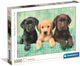 Clementoni - puzzel - 1000 stukjes - drie labradors - puzzel voor volwassenen - high quality collection