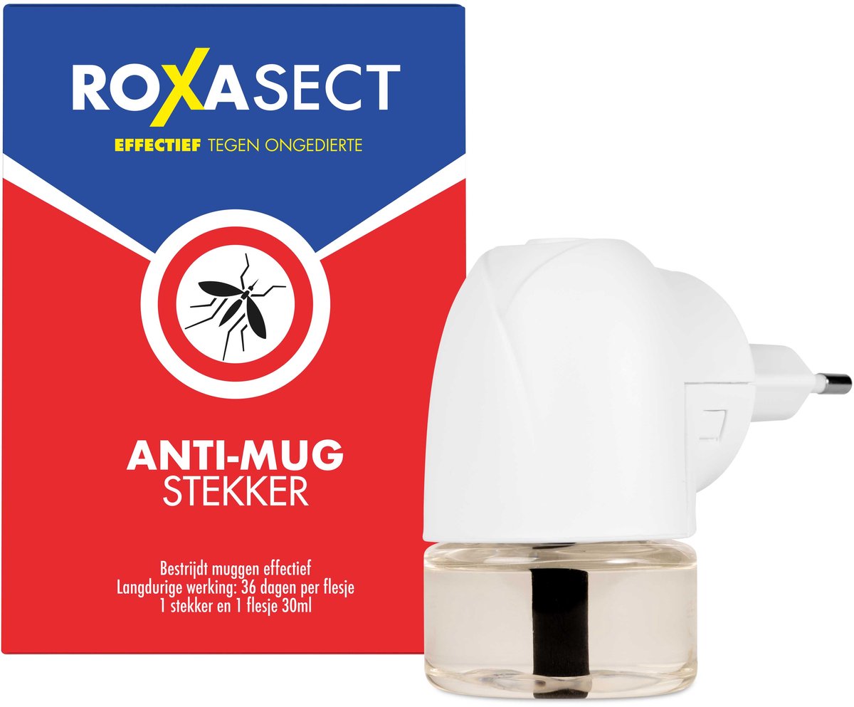 Roxasect muggenstekker - anti-muggen stekker - startverpakking - 36 nachten bescherming - 1 stuks