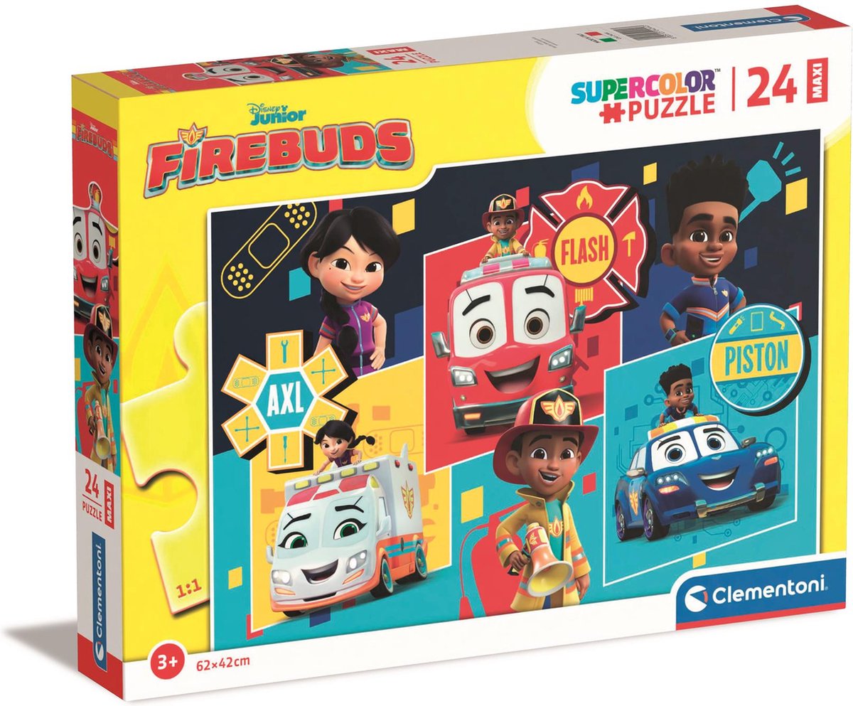Clementoni - puzzel - 24 maxi stukjes - disney firebud - kinderpuzzel - vanaf 3 jaar