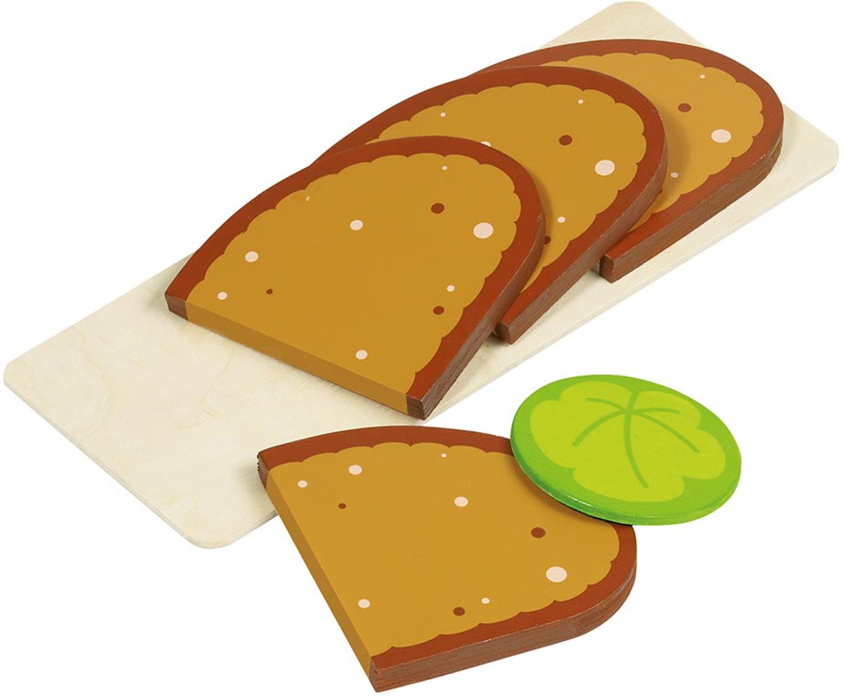 Goki bread board with sandwiches wood
