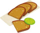 Goki bread board with sandwiches wood