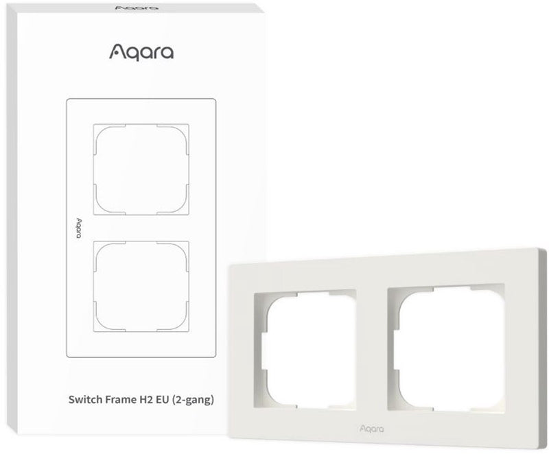 Marco de interruptor Aqara h2 eu de 2 unidades (blanco)