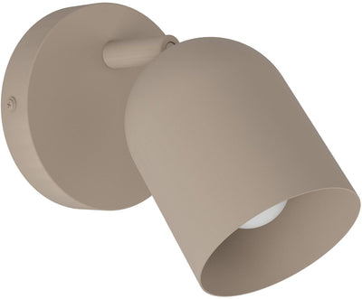 Eglo tilston spot - e14 - 12 cm - zandkleur beige crème - kantelbaar