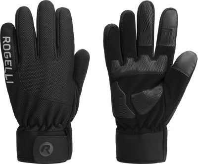 Guantes de ciclismo Rogelli alta invierno - hombre - guantes térmicos para bicicleta - cortavientos - pantalla táctil - negro - talla 3xl