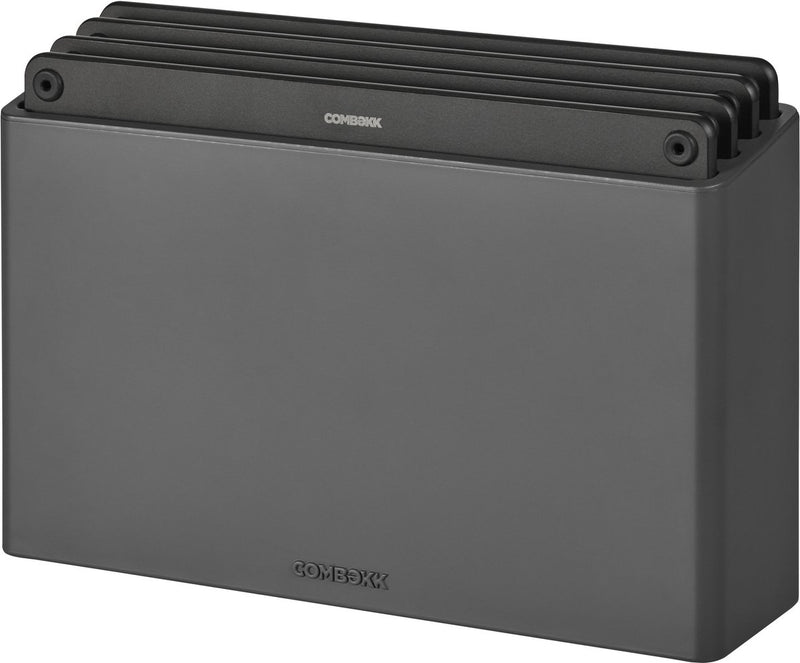 Juego de tablas de cortar Combekk 4 piezas - 100% madera prensada ABS y FSC reciclada - libre de microplásticos - antibacteriano - apto para lavavajillas - negro - 20x30 cm