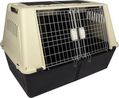 Caja de transporte para perros Flamingo tripper xl - gris - 100 x 60 x 66 cm