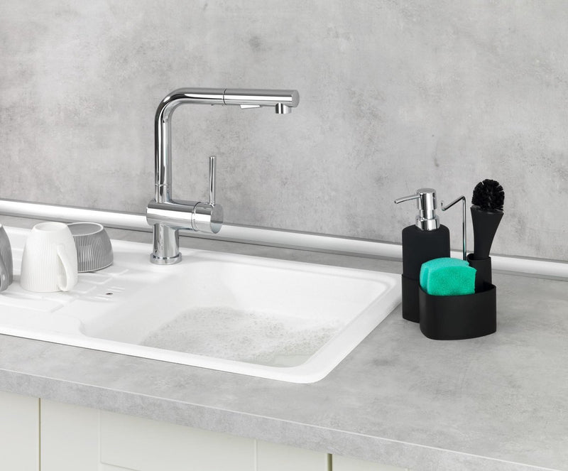 Organizer per lavastoviglie Wenko con porta strofinacci nero
