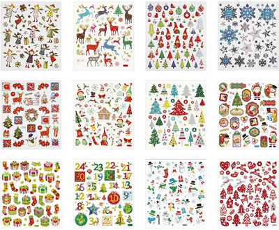 Pacchetto adesivo Natale, 12vel