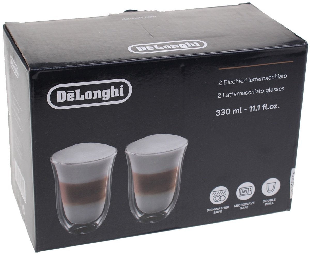 De'longhi tazze delonghi doppio guanto termico set di 2 bicchieri da latte macchiato 5513214611