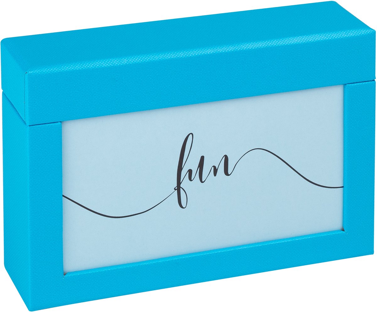 Walther fb-116-u fun - scatola portafoto con coperchio - 100 foto 10x15 cm - blu oceano