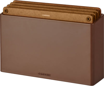 Juego de tablas de cortar Combekk 4 piezas - 100% madera prensada ABS y FSC reciclada - libre de microplásticos - antibacteriano - apto para lavavajillas - marrón - 20x30 cm