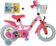 Bicicleta infantil Volare woezel pip - niñas - 12 pulgadas - rosa + libro para colorear gratis