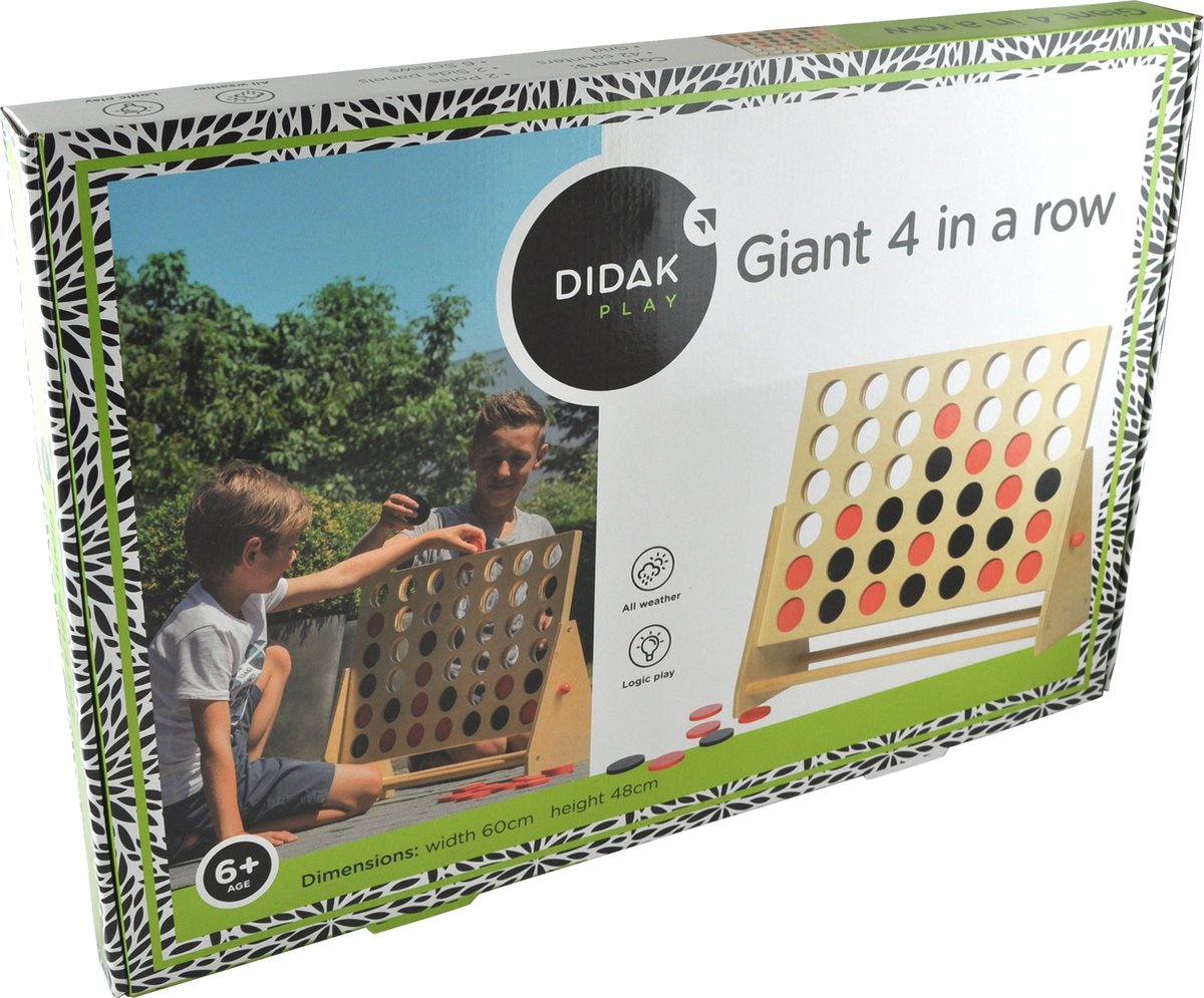 Didak play vier op een rij - hout - 60x48x22 cm