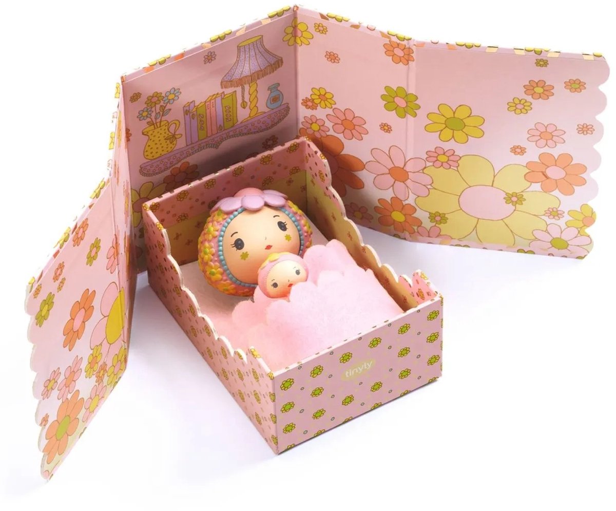 Djeco tinyly rose tinyroom - giocattoli per la camera da letto in miniatura.