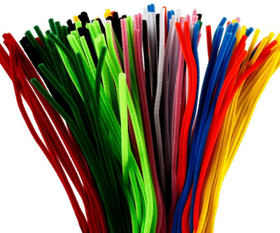 Creativ company chenilla, l: 45 cm, grosor 6 mm, varios colores, 200 div 1 caja