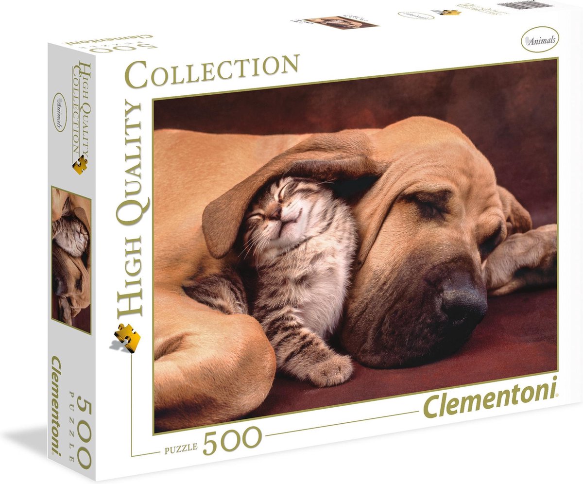 Clementoni - puzzel - 500 stukjes - cuddles - puzzel voor volwassenen - high quality collection