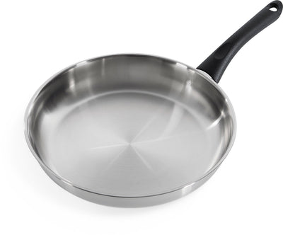 Bk bold frying pan 28cm - without pfas-free non-stick coating - induction frying pan - stainless steel frying pan - oven safe up to 160°c - cold handles - without lid - silver