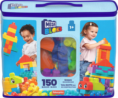 Mega Bloks Basores de construcción de bolsas de construcción más grandes, 150dlg.