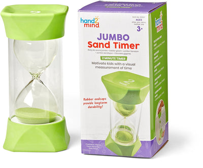 Recursos de aprendizaje juguete reloj de arena - temporizador de arena gigante 2 minutos verde. - 3+