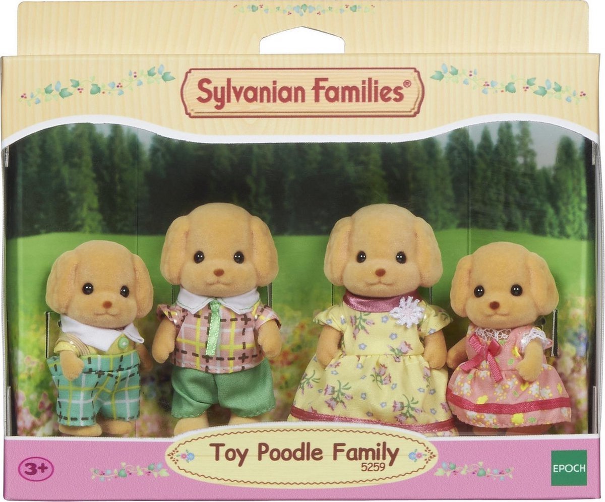 Sylvanian families 5259 familie poedel-fluweelzachte speelfiguren