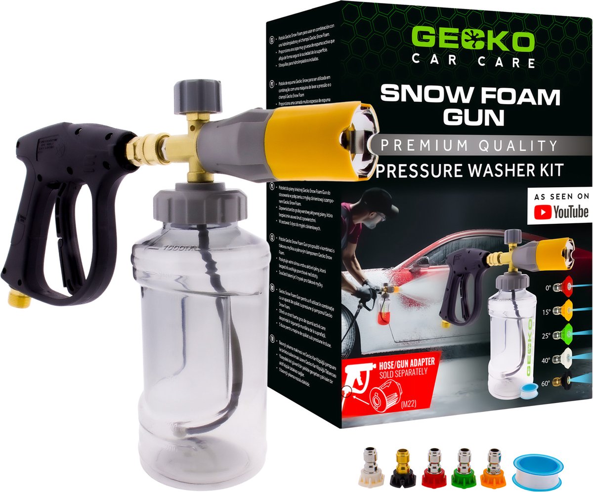 Gecko car care gecko snow foam gun met adapters - schuimspuit auto wassen