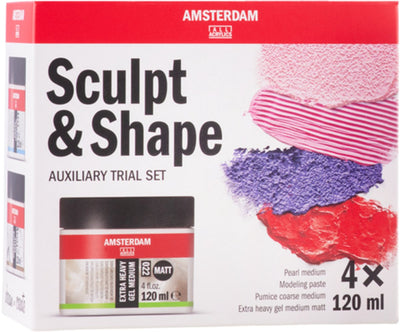 Amsterdam all acrylics amsterdam • medium sculpt and shape set 4 x120ml