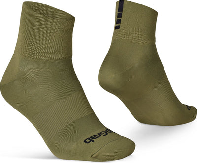 Gripgrab - calzini da ciclismo estivi leggeri SL ad alte prestazioni 1 paio di calzini da ciclismo coolmax taglio basso - verde oliva - unisex - taglia S (38-41)