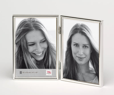 Walther wd215s chloe - dubbele portretlijst - fotoformaat 2x10x15 cm - zilver