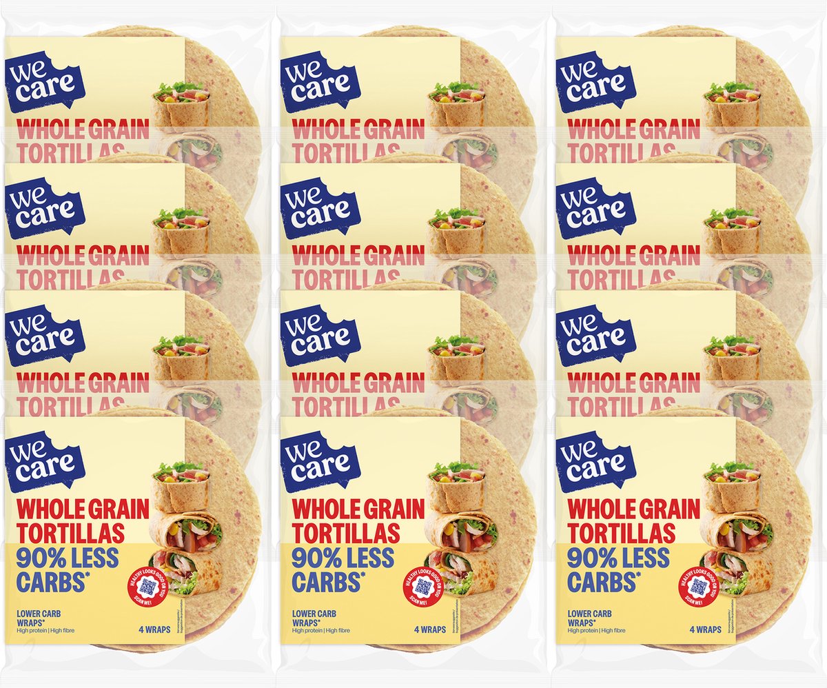 Wecare - low carb - tortillas integrales - 12 x 160 gr