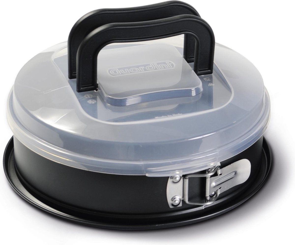 Guardini springvorm met deksel - bakken - keuken - 26cm - staal - bpa pfoa vrij - zwart