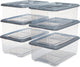 Bauletto portaoggetti Iris New - 30 l - plastica - grigio argento trasparente - set da 6