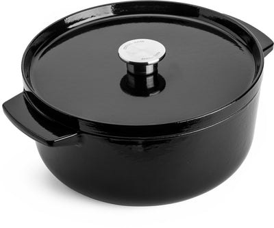 Kitchenaid frying pan 26cm - enameled cast iron - onyx black - round
