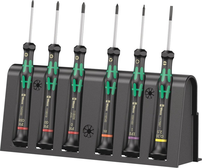 Set micro cacciaviti Wera da 6 pezzi + supporto - 2050 6